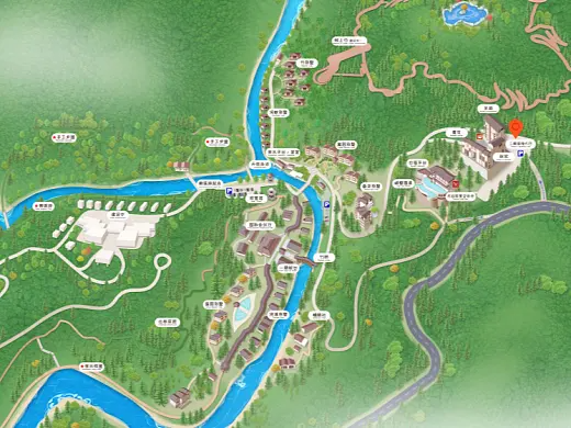 阳日镇结合景区手绘地图智慧导览和720全景技术，可以让景区更加“动”起来，为游客提供更加身临其境的导览体验。